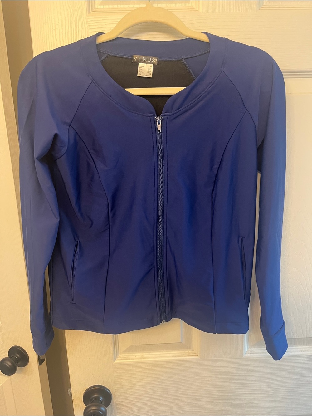VENUS Royal Blue Zip-Up Rashguard Swim Jacket size M. Never worn.